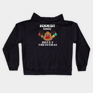 Family Christmas - Merry Christmas SCHMIDT family, Family Christmas Reindeer T-shirt, Pjama T-shirt Kids Hoodie